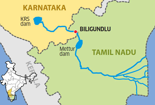 TAMIL NADU FLAGS SHORTAGE IN ITS SHARE OF CAUVERY WATER